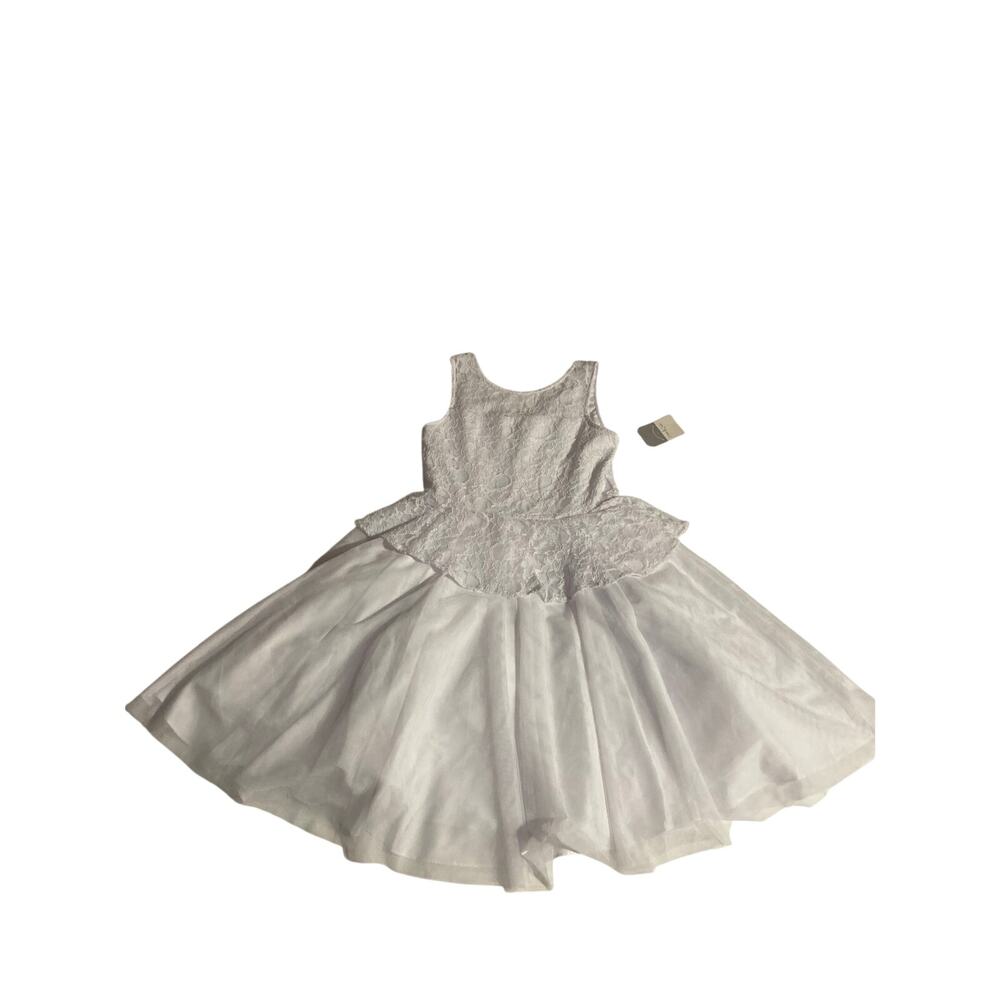 NWT Pippa & Julie White Lace Tulle Flower Girl Communion Dress Girls Sz 14
